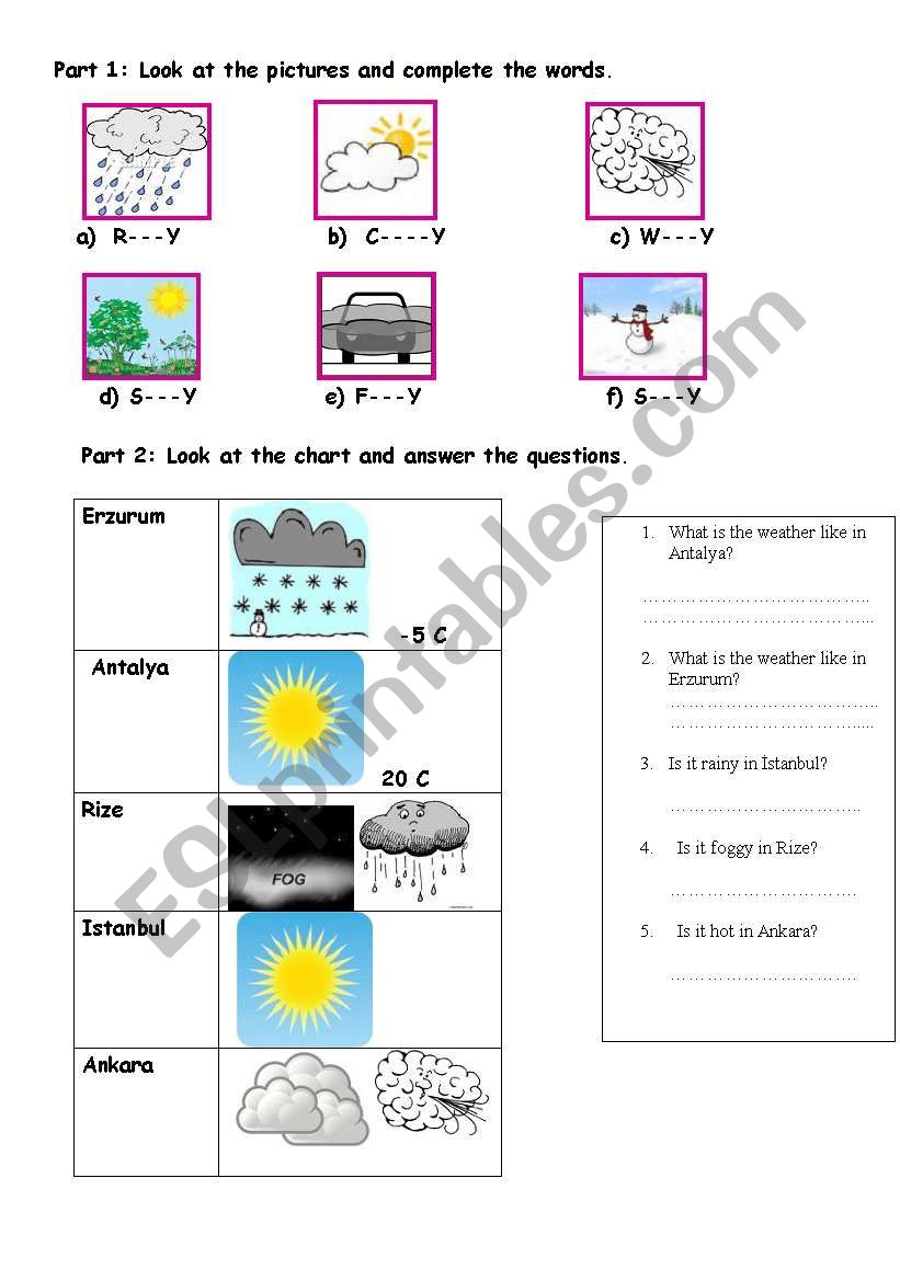 weather condition_ worksheet