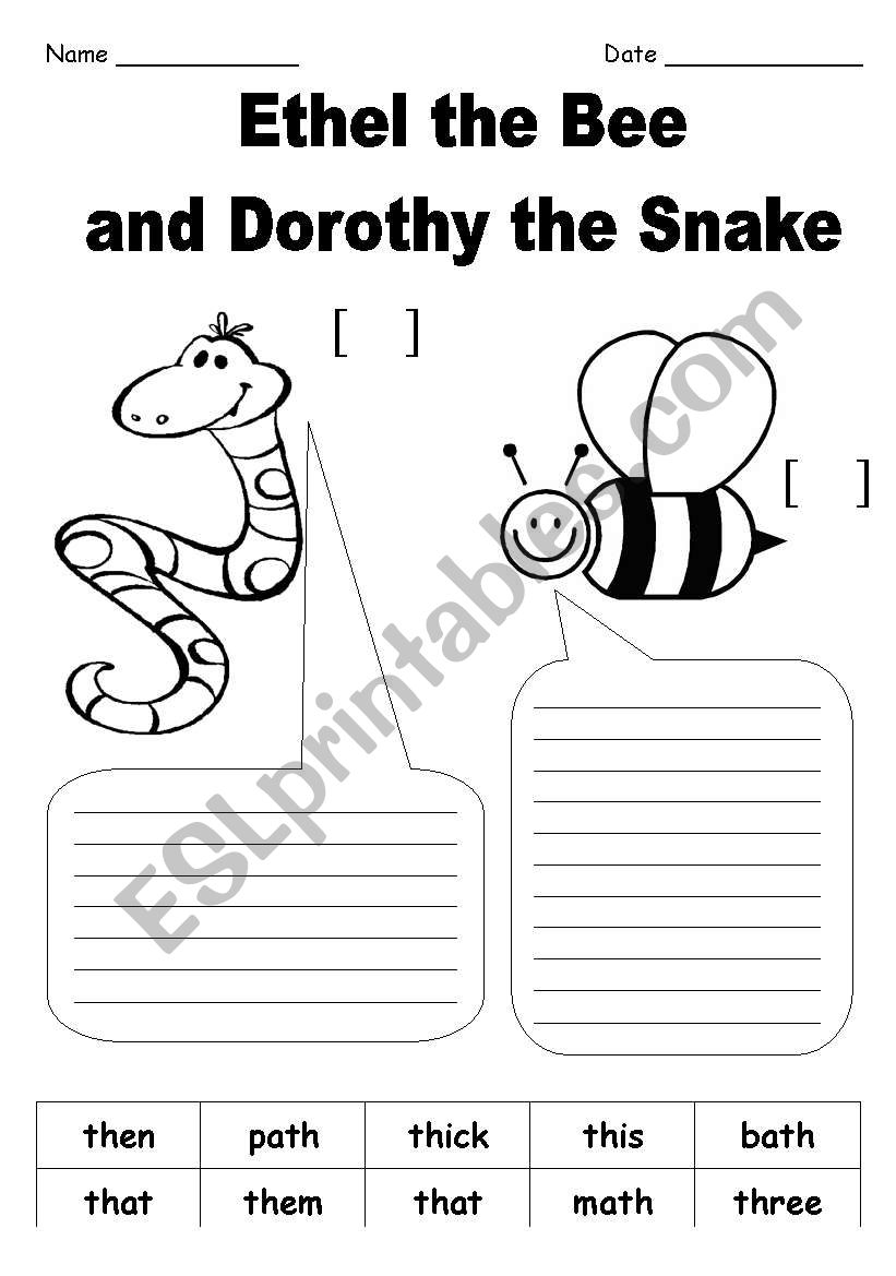 th digraph worksheet