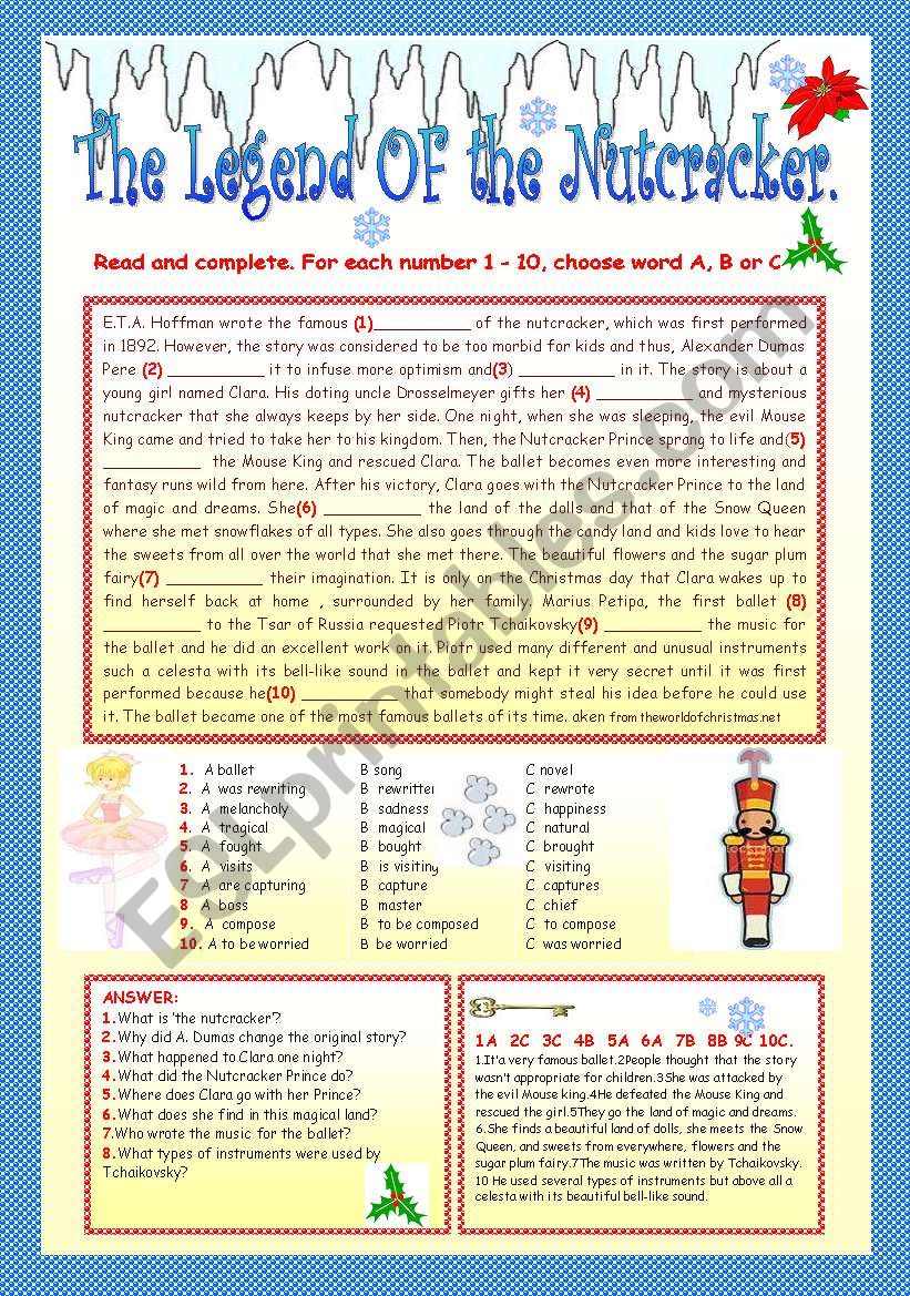 THE LEGEND OF THE NUTCRACKER. worksheet