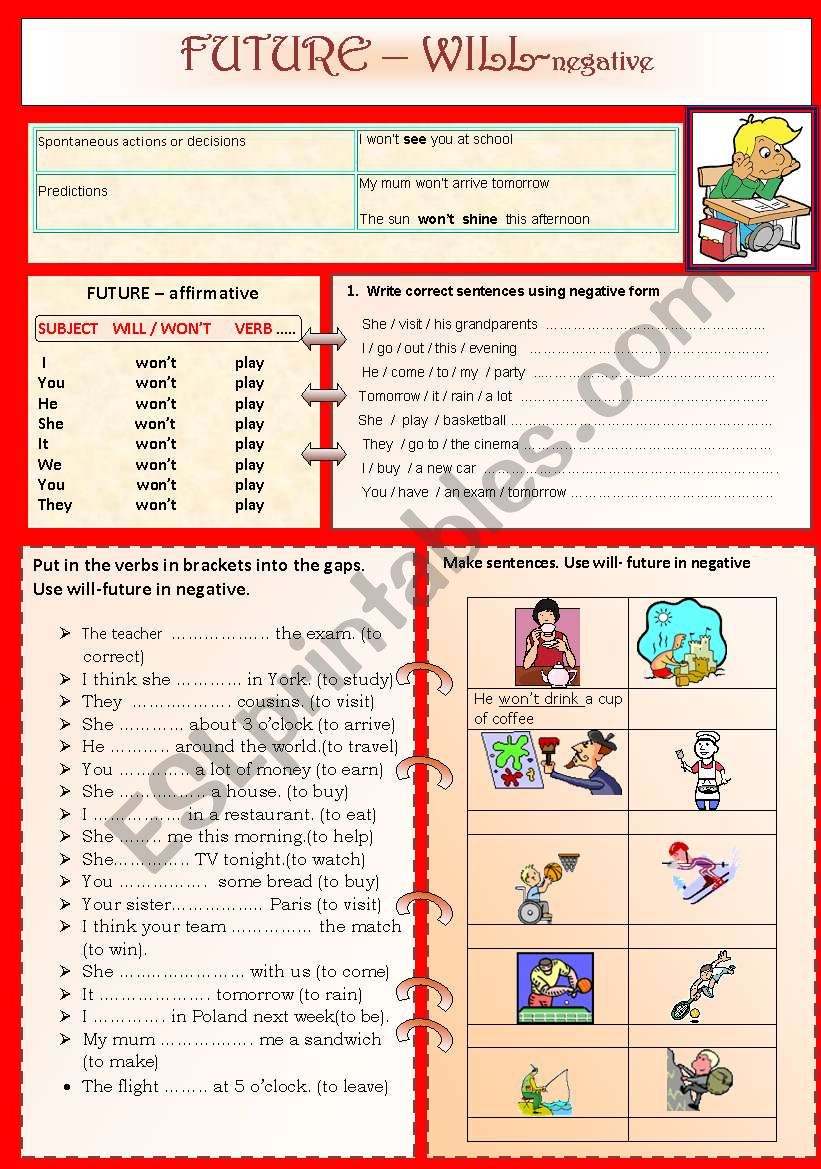 future-will-negative-esl-worksheet-by-isabel2010