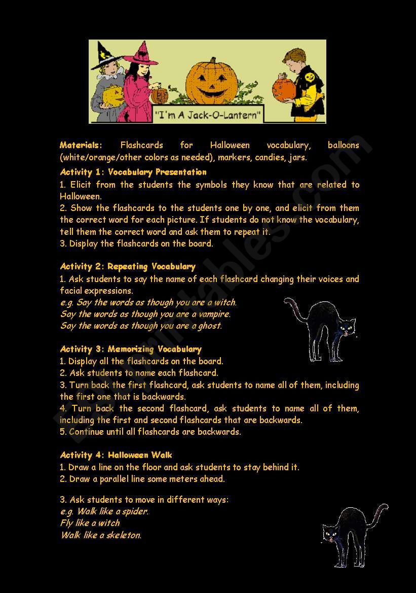 halloween worksheet