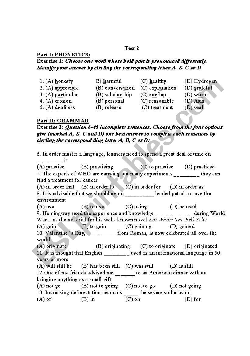 ket worksheet