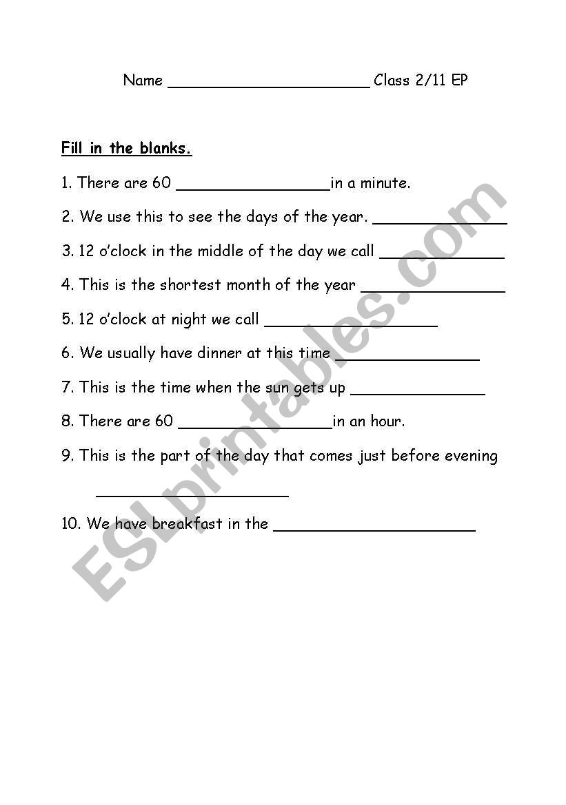 Math Test worksheet