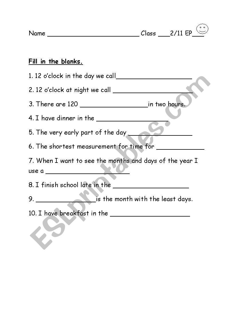 Math Test worksheet