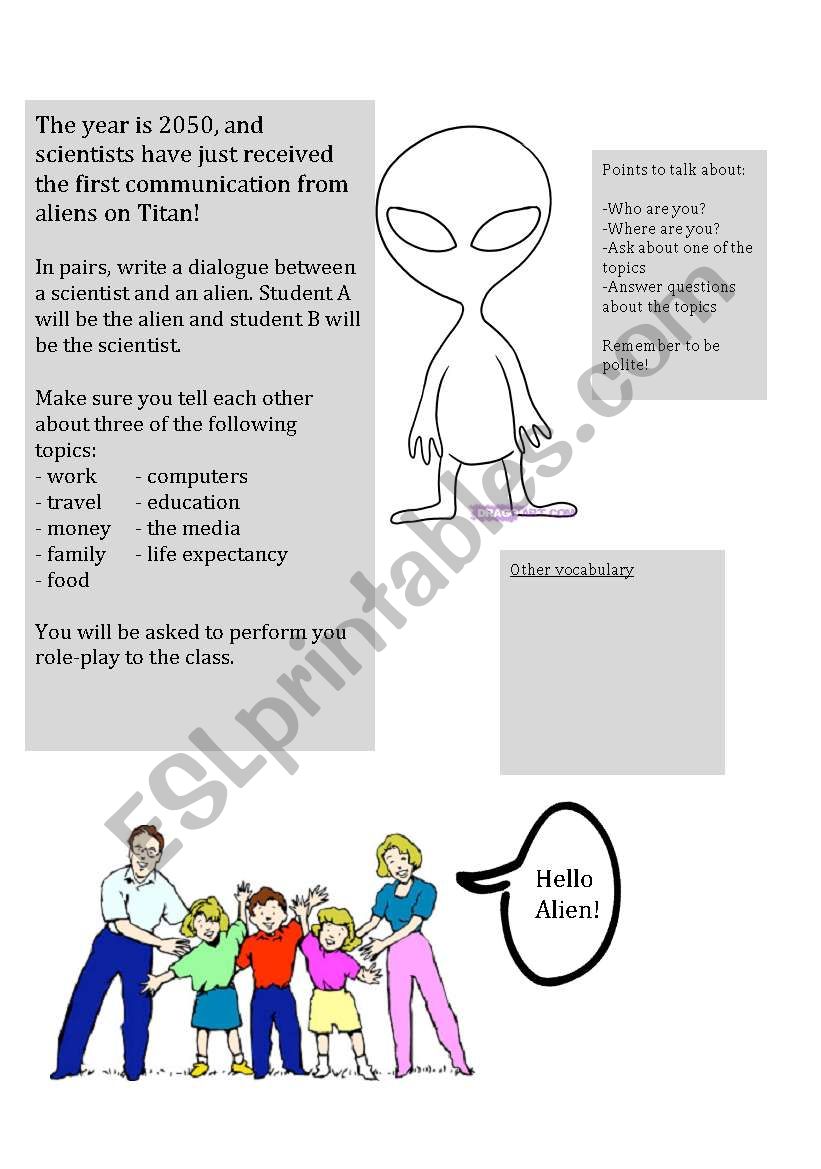 dialogue about the future worksheet
