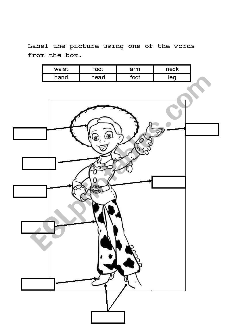 Body Parts worksheet