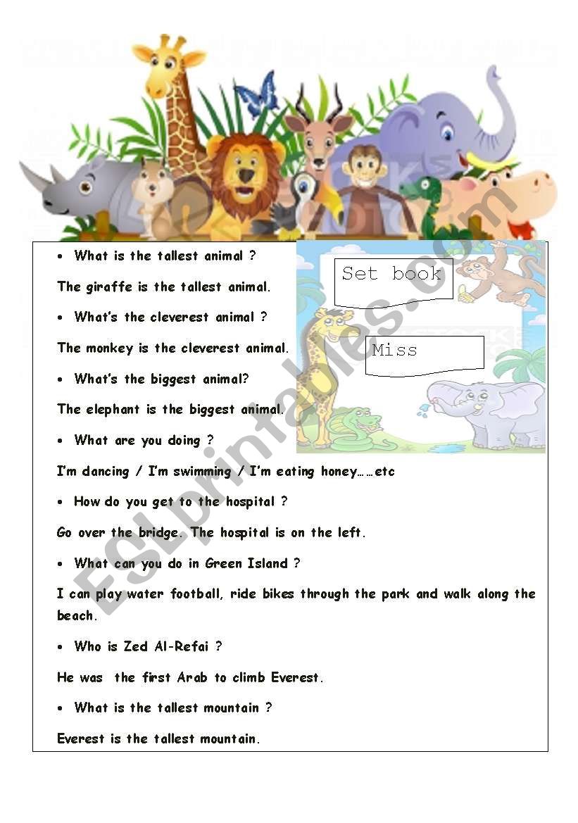 questions with answers worksheet