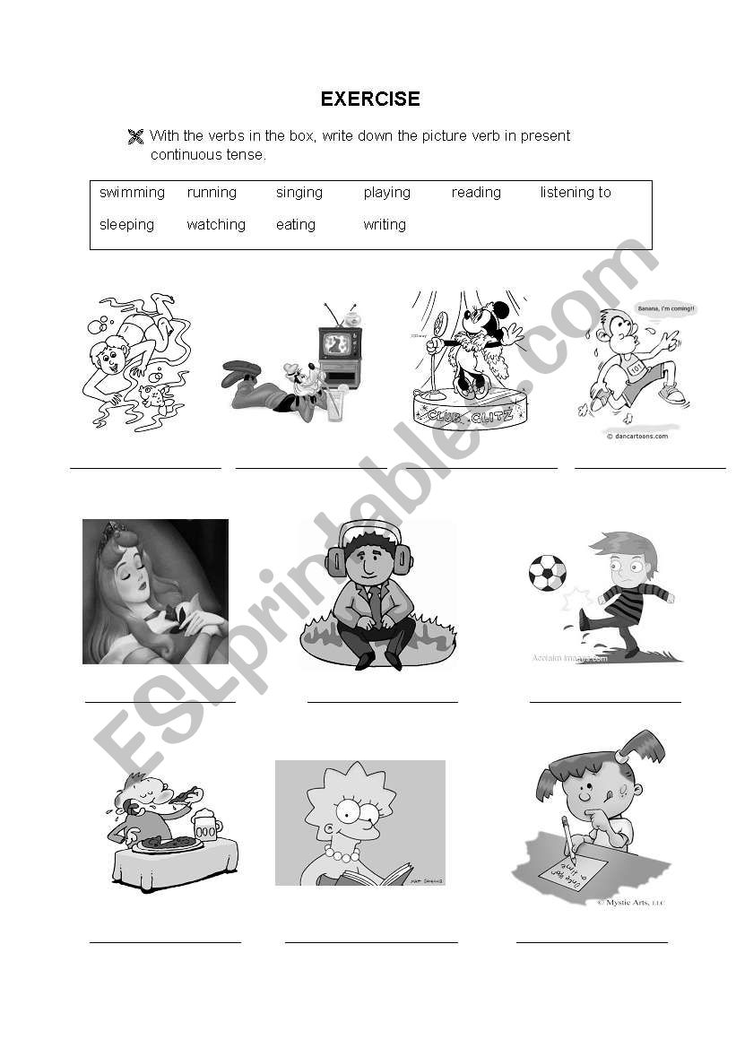 verbs ing worksheet