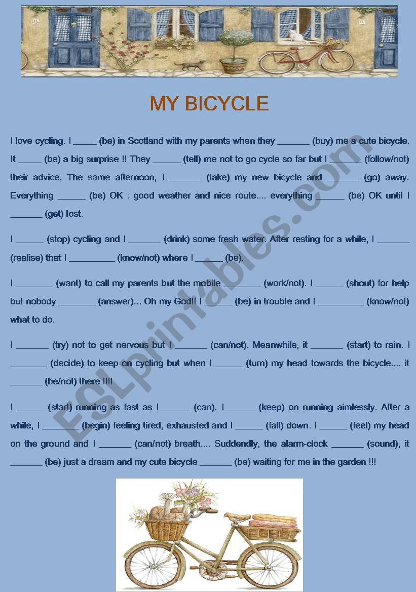 My bycicle worksheet
