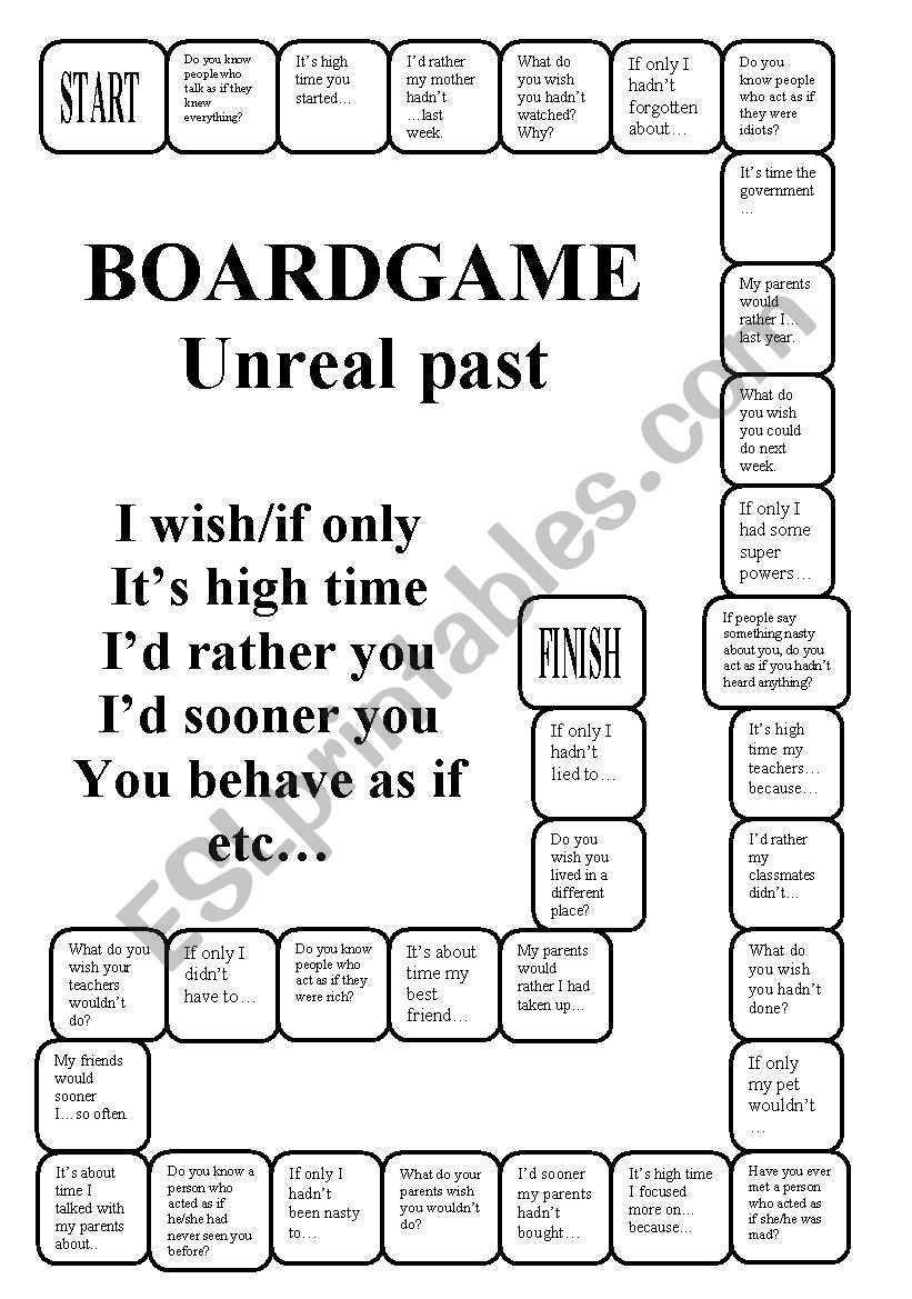 Unreal past - a boardgame (editable)