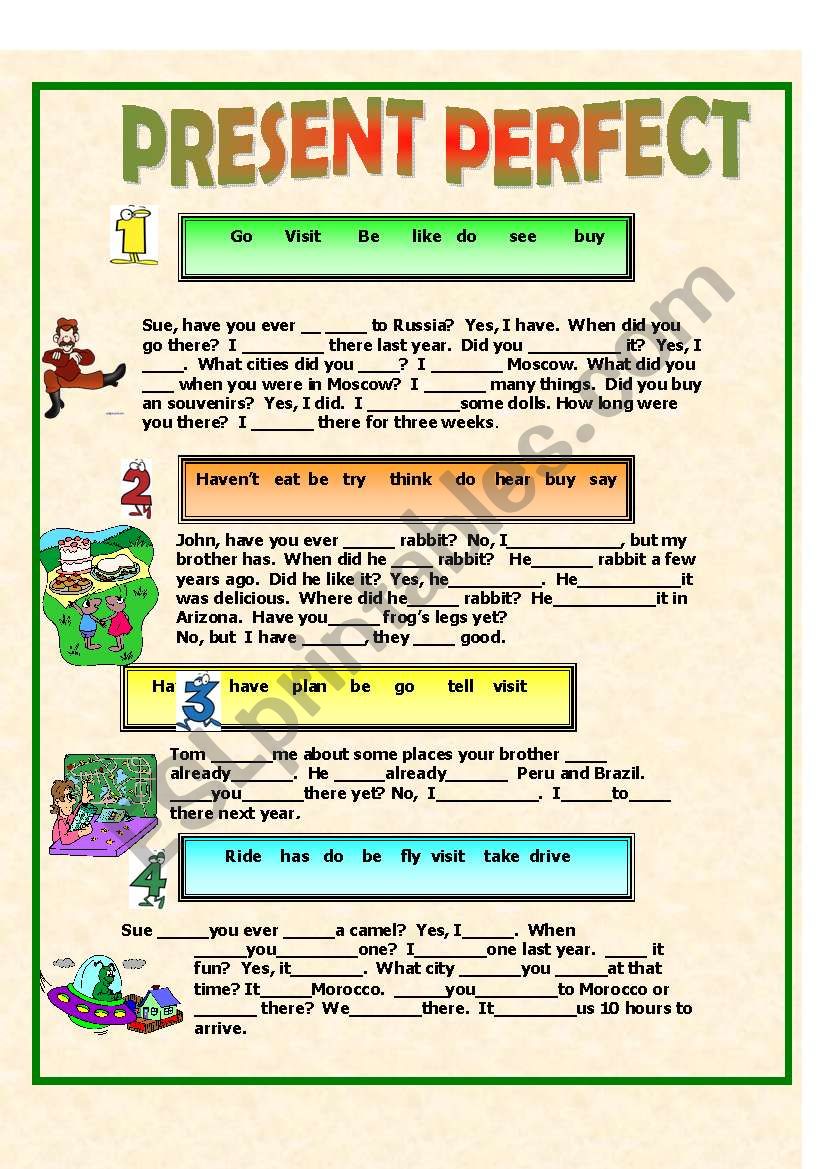 PRESENT PERFECT worksheet