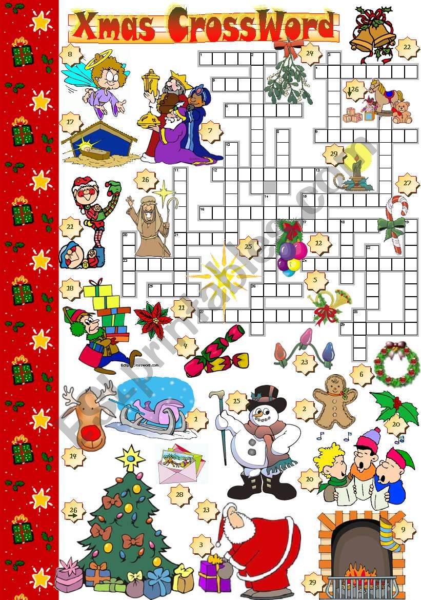 CHRISTMAS CROSSWORD worksheet