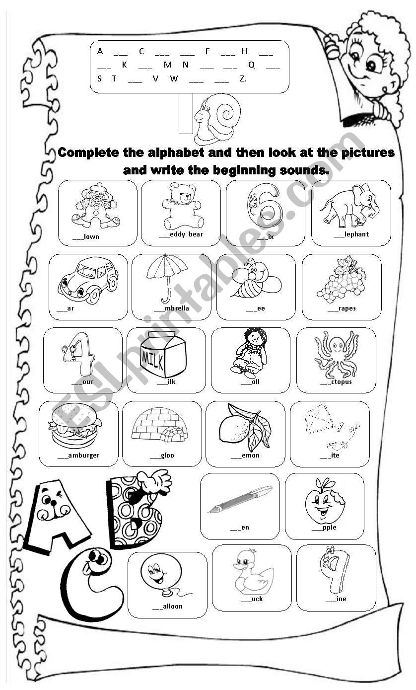 THE ALPHABET worksheet