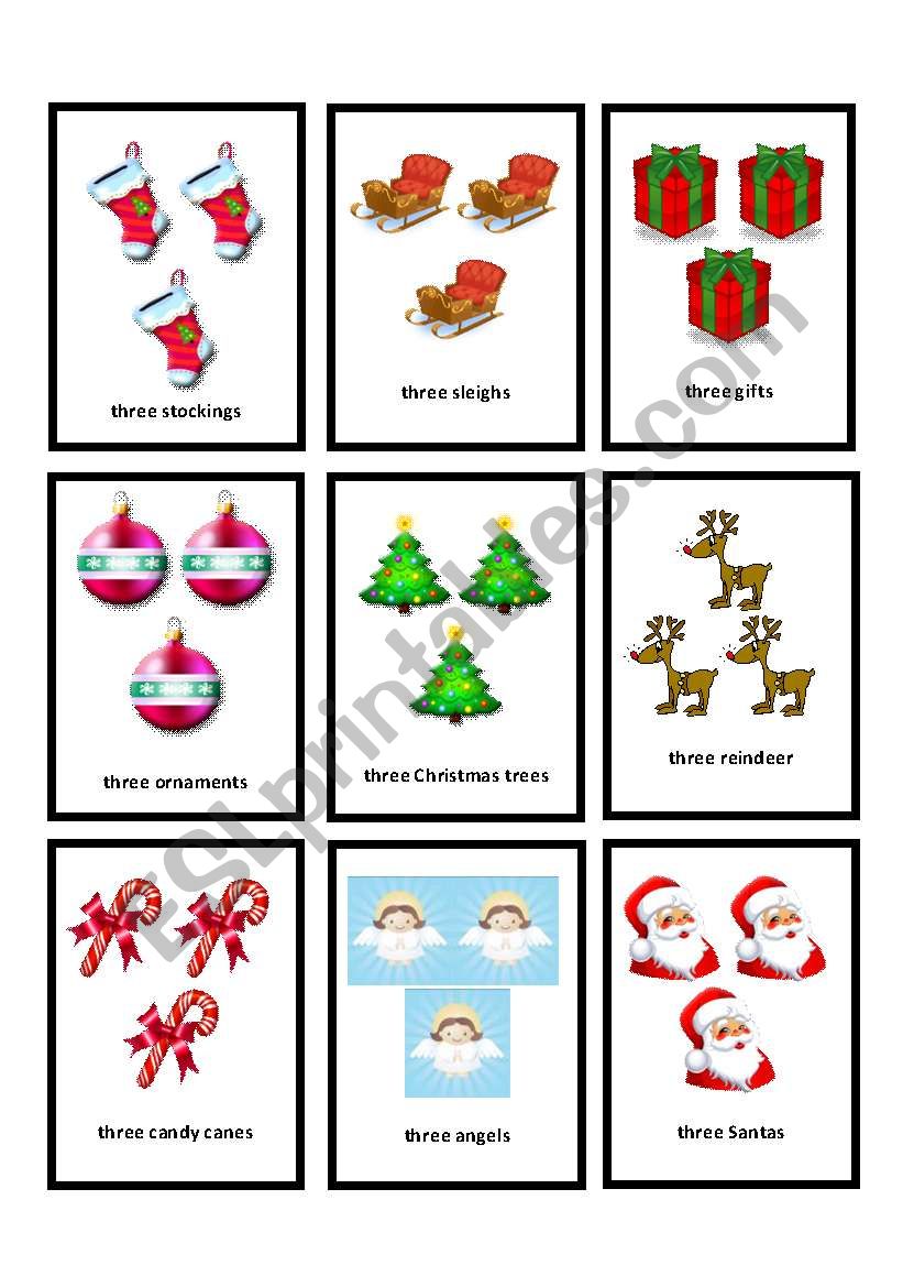 Christmas Go Fish #4 worksheet