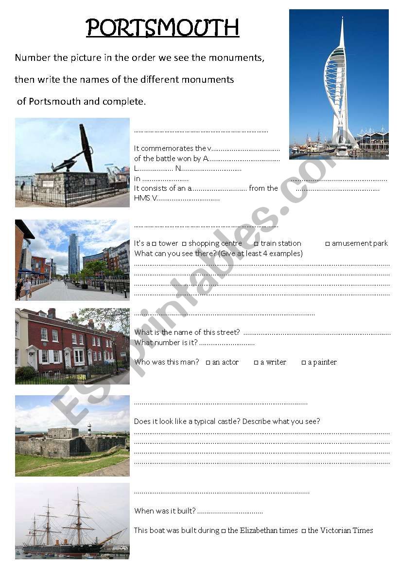 Portsmouth worksheet