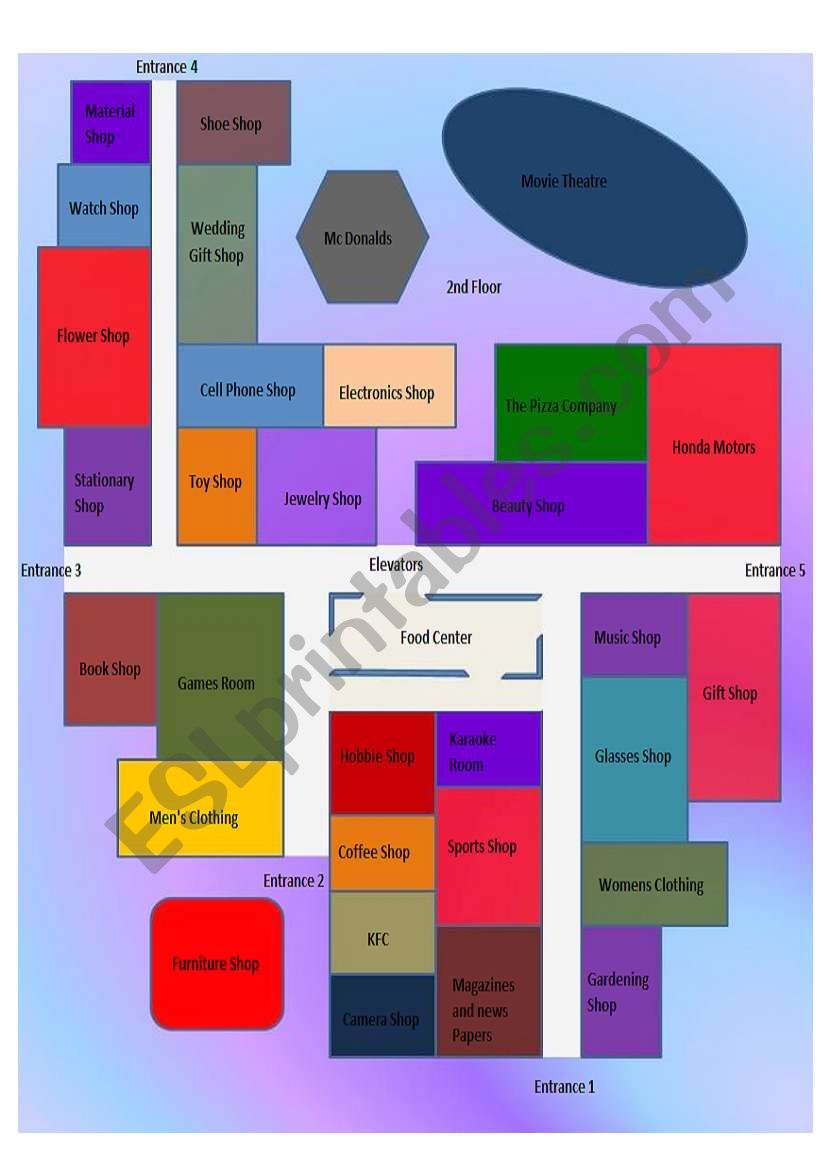 Directions Map worksheet