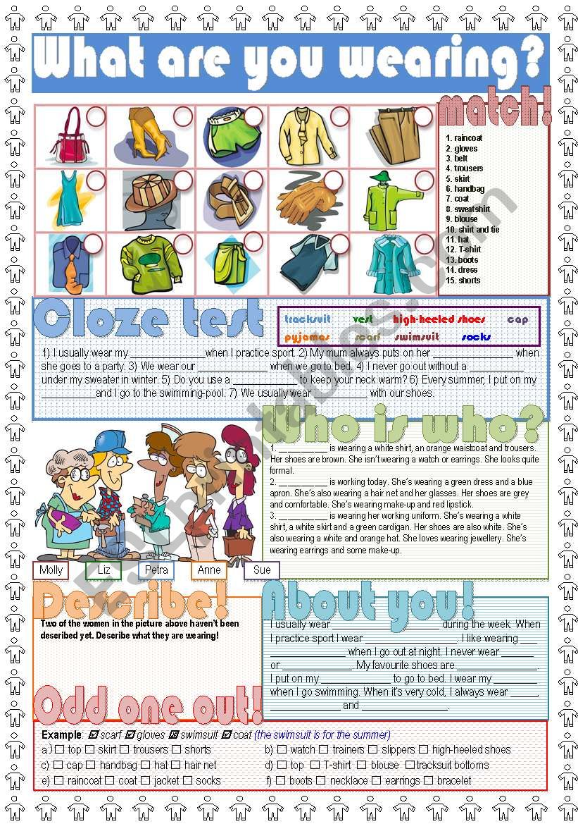 What Are You Wearing Esl Worksheet By Nuria