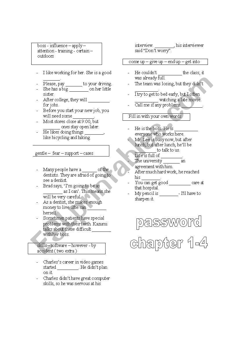 vocabulary quiz worksheet