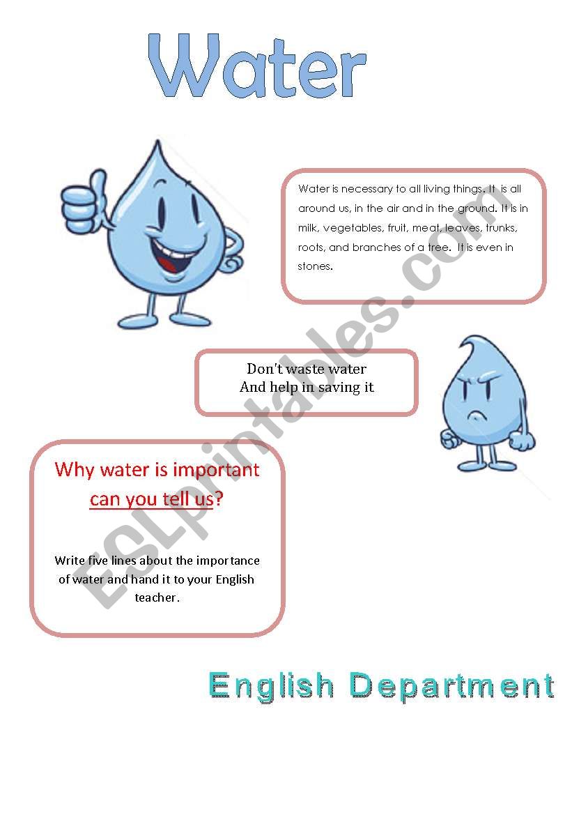 Water worksheet
