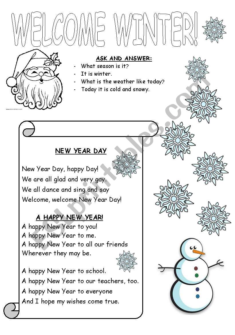 winter worksheet