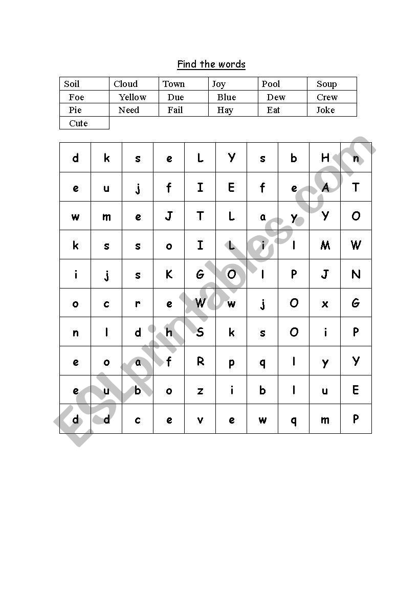 Vocabulary worksheet