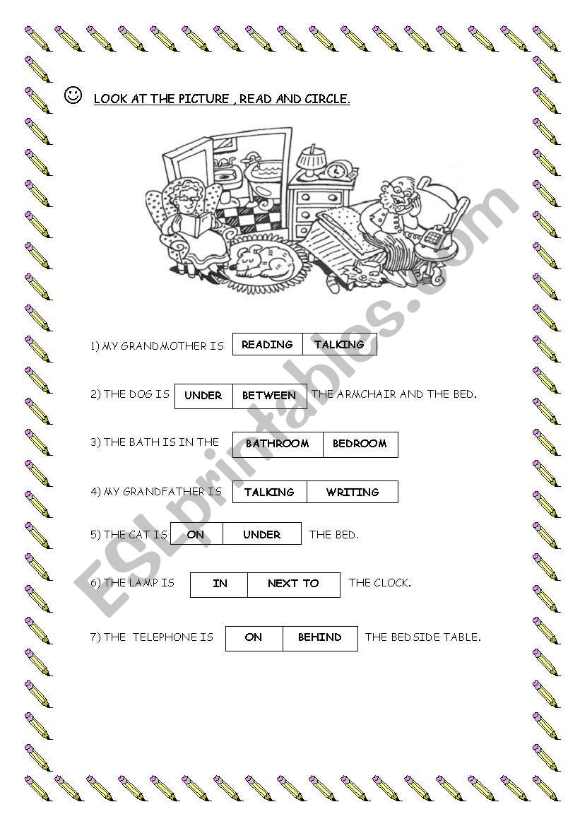 Circle the correct option worksheet