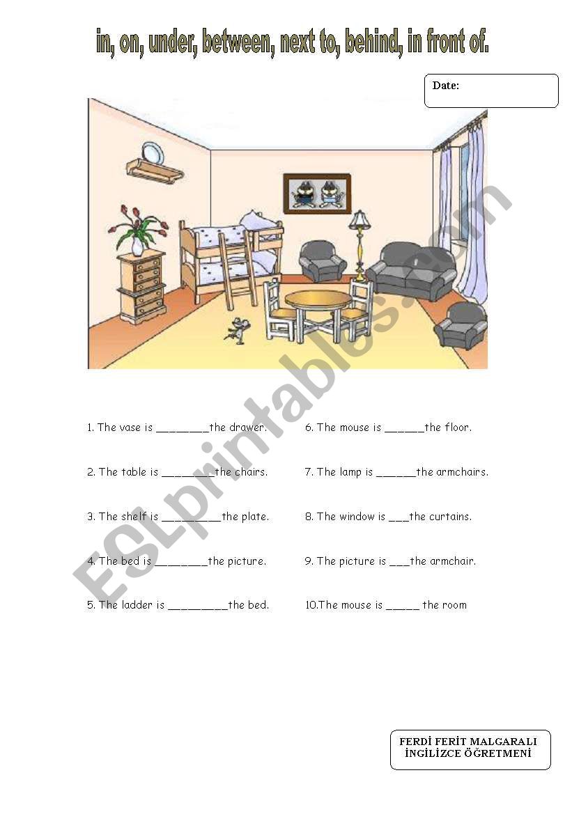 MY ROOM worksheet