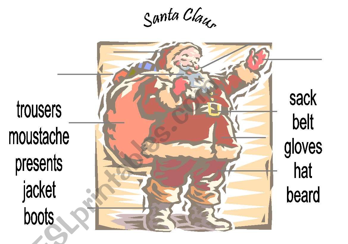 Santa  Claus  worksheet