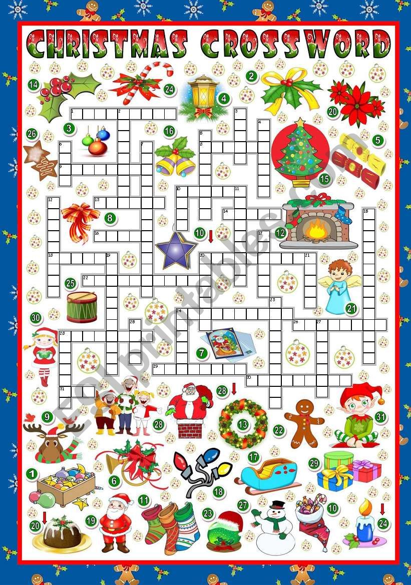 A CHRISTMAS CROSSWORD (KEY INCLUDED)