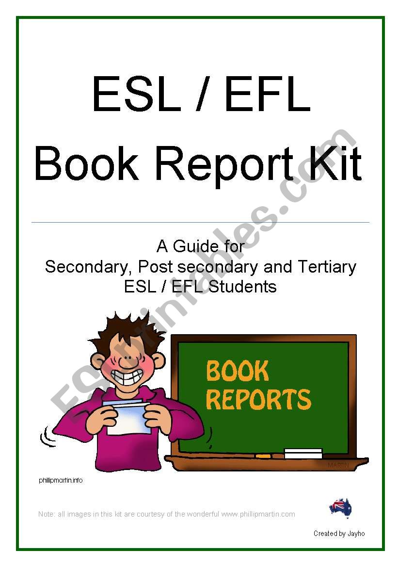 Book Report Kit worksheet