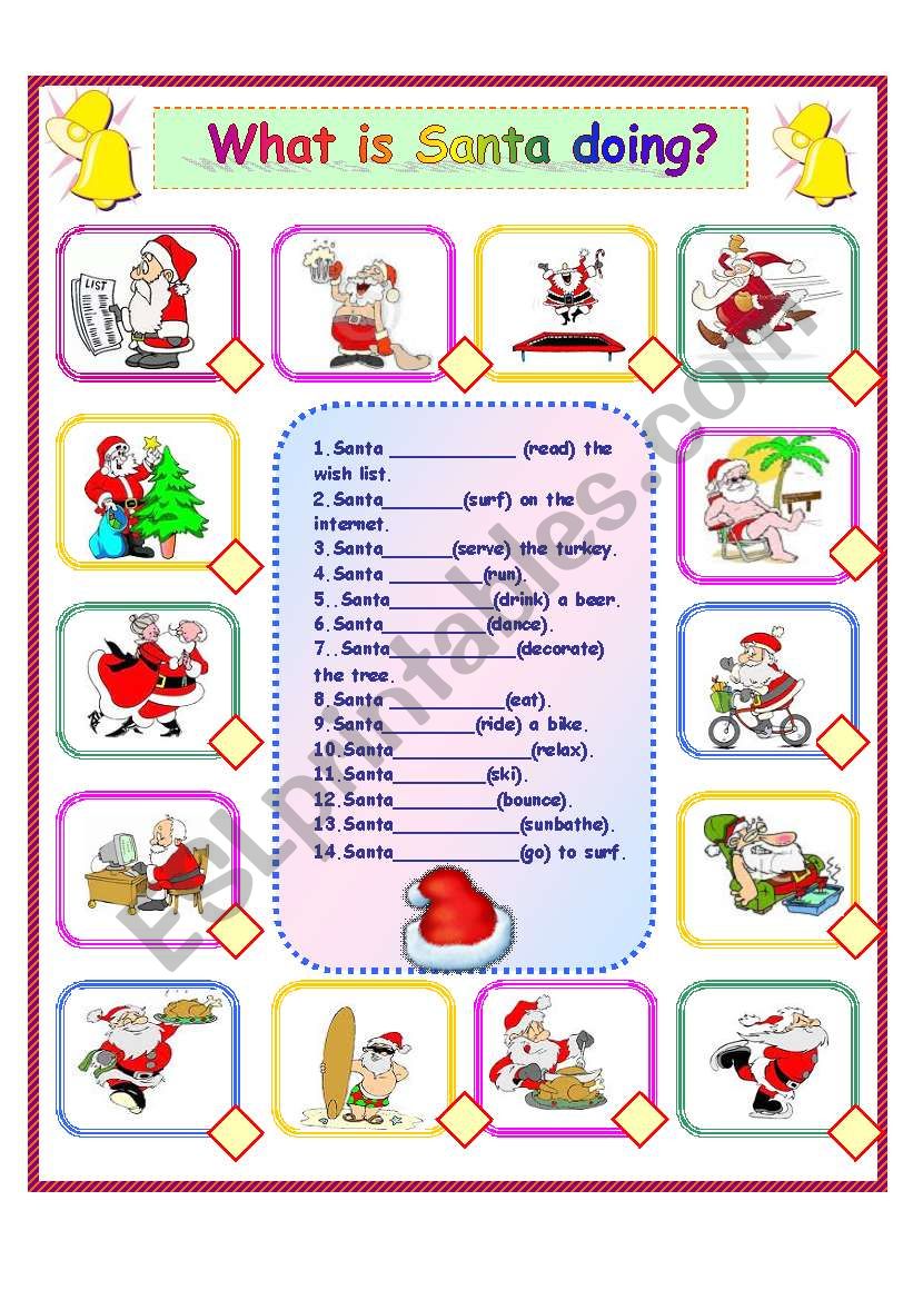 What is Santa doing? worksheet