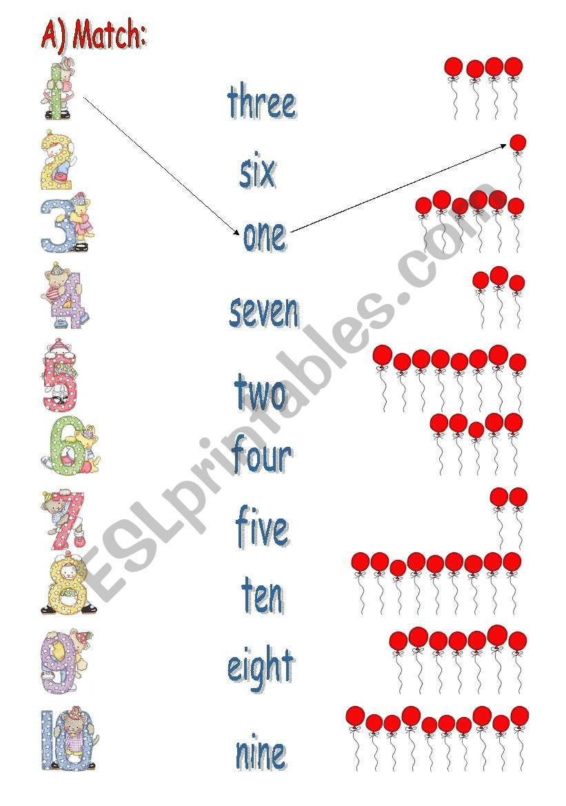 Numbers (2 pages) worksheet