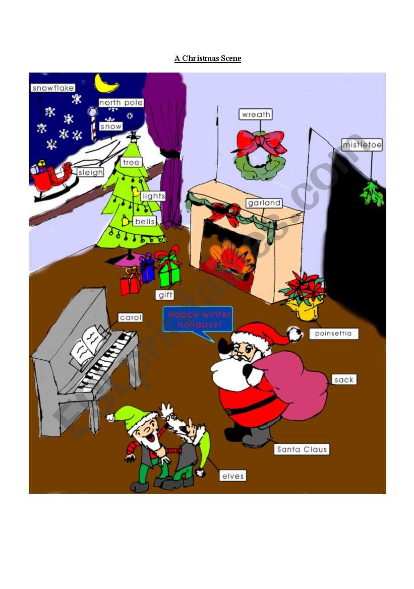 Christmas Cross Word worksheet