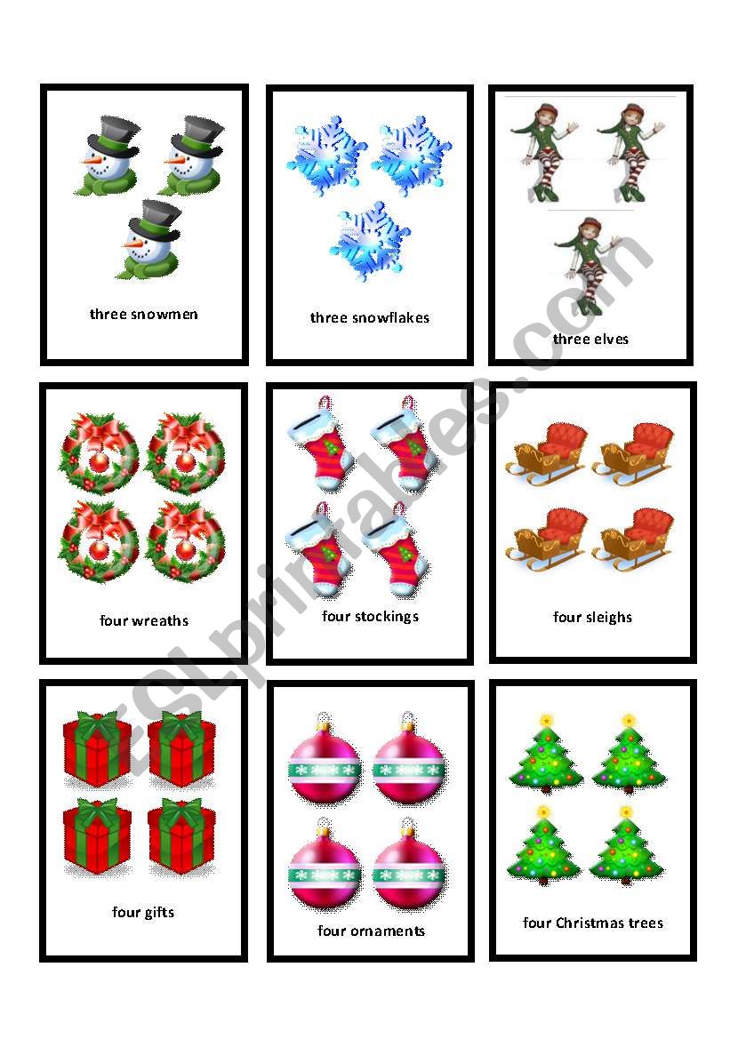 Christmas Go Fish #5 worksheet