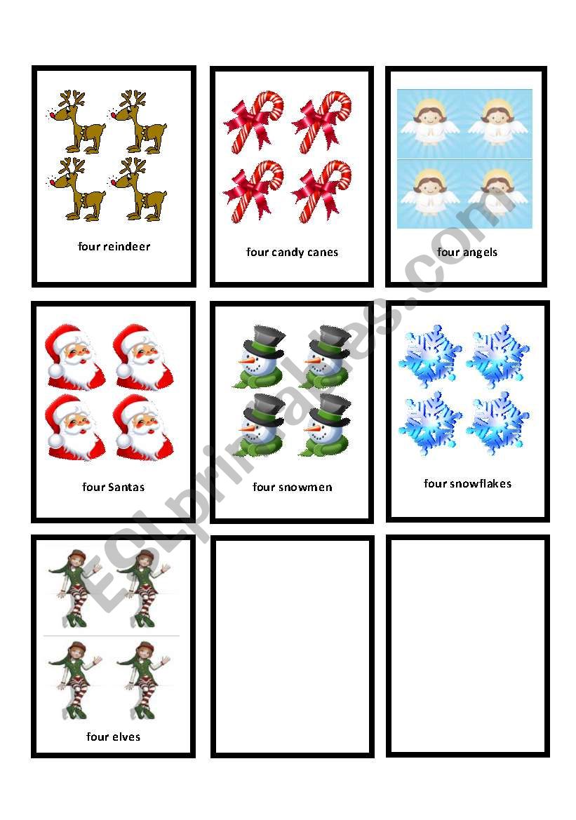 Christmas Go Fish #6 worksheet