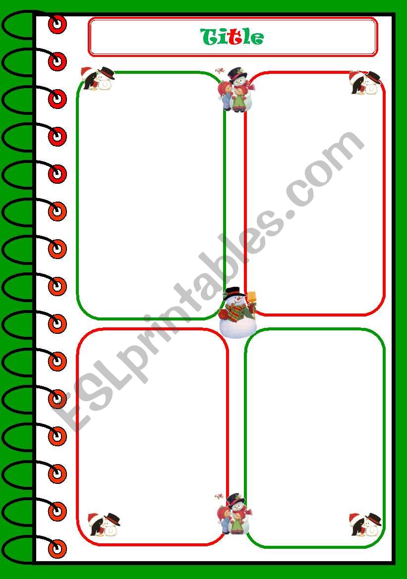 Christmas template worksheet