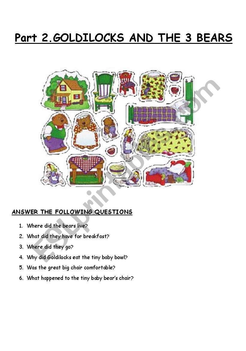 Part 2. GOLDILOCKS worksheet