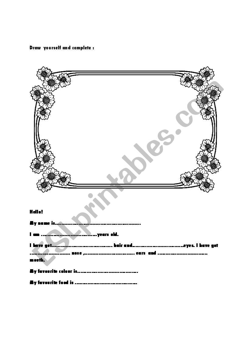 This is me!! worksheet