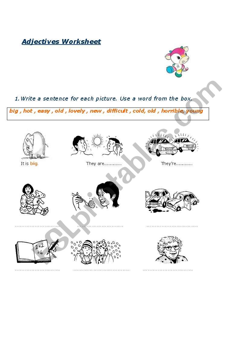 Adjectives worksheet