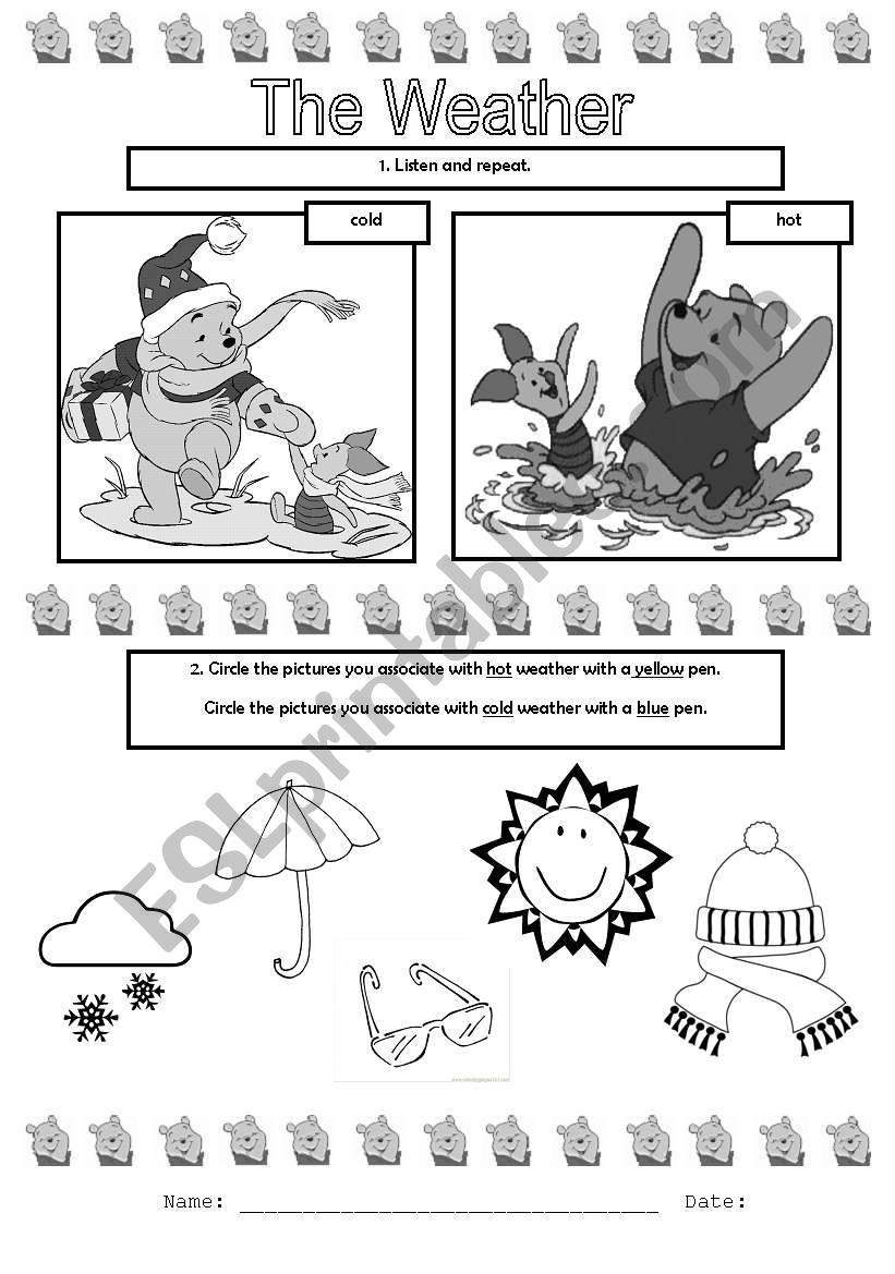 Weather Preschool worksheet