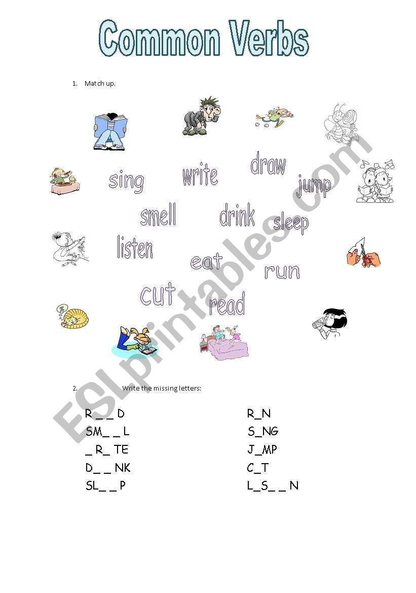 Common Verbs worksheet