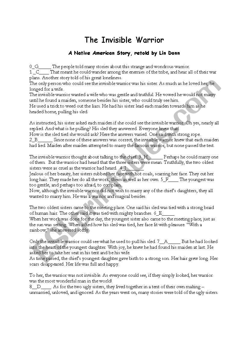 Reading Comprehension Test worksheet