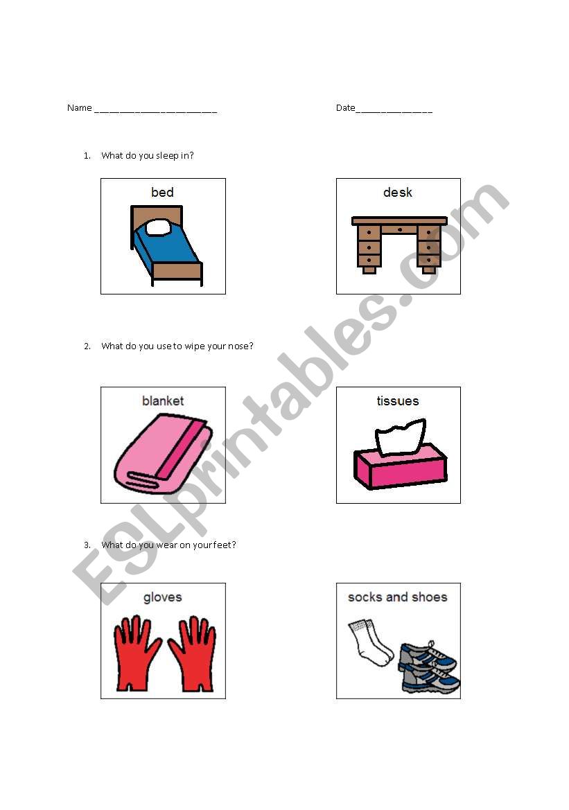 English Worksheets Functions Nouns