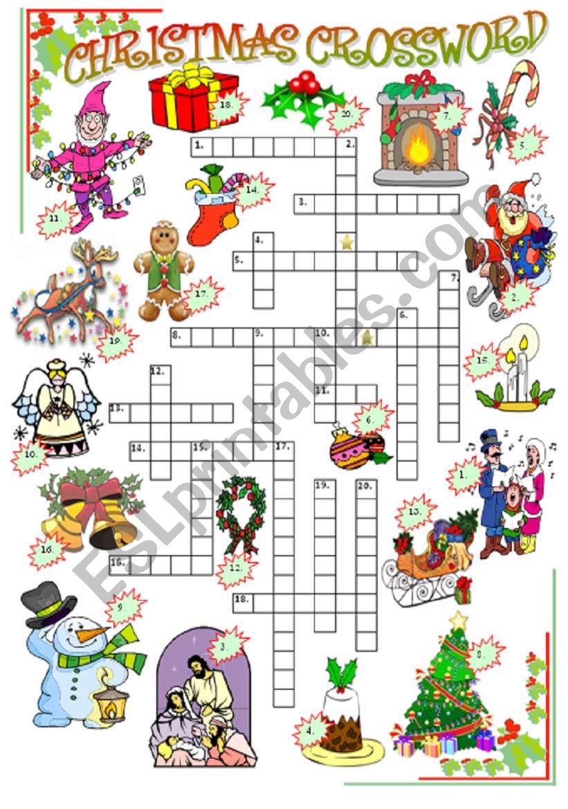 CHRISTMAS CROSSWORD worksheet