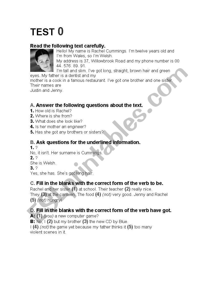 Test worksheet