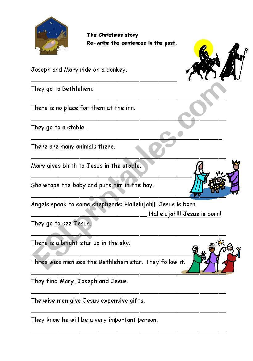 Christmas story worksheet