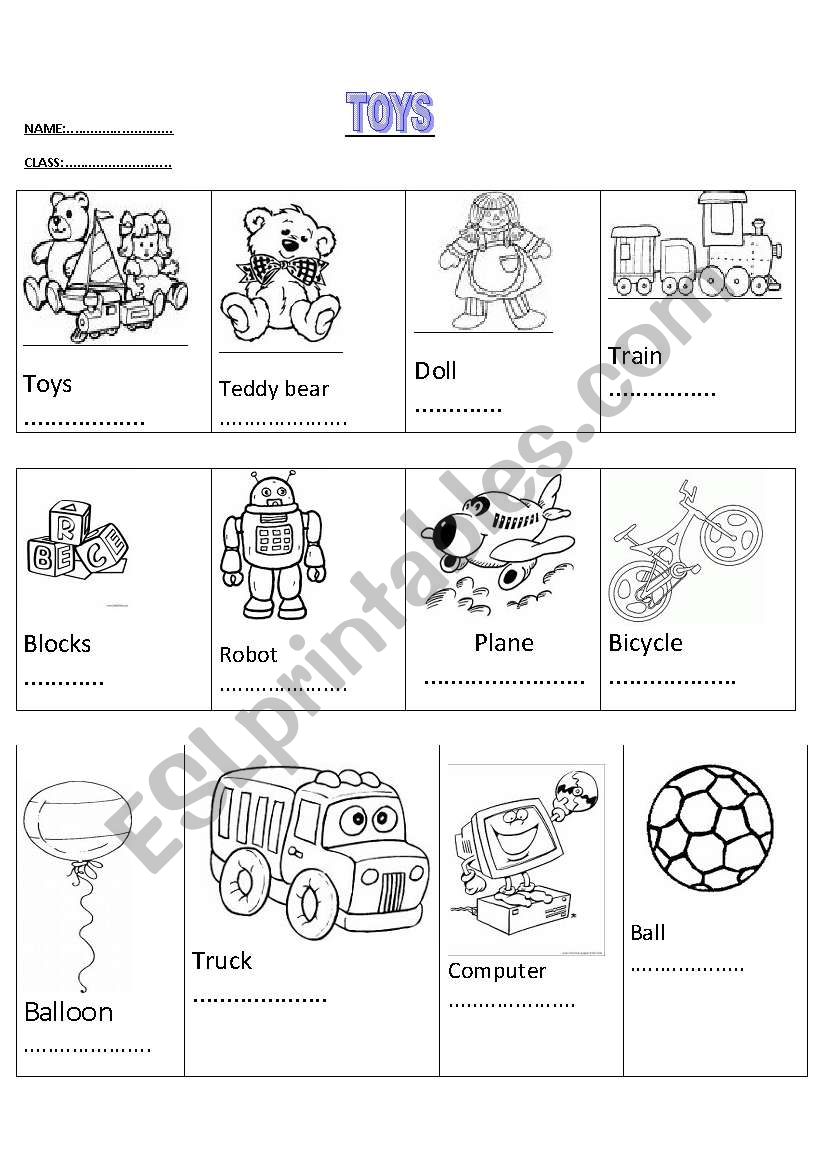 toys worksheet