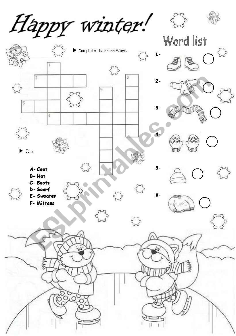 winter worksheet