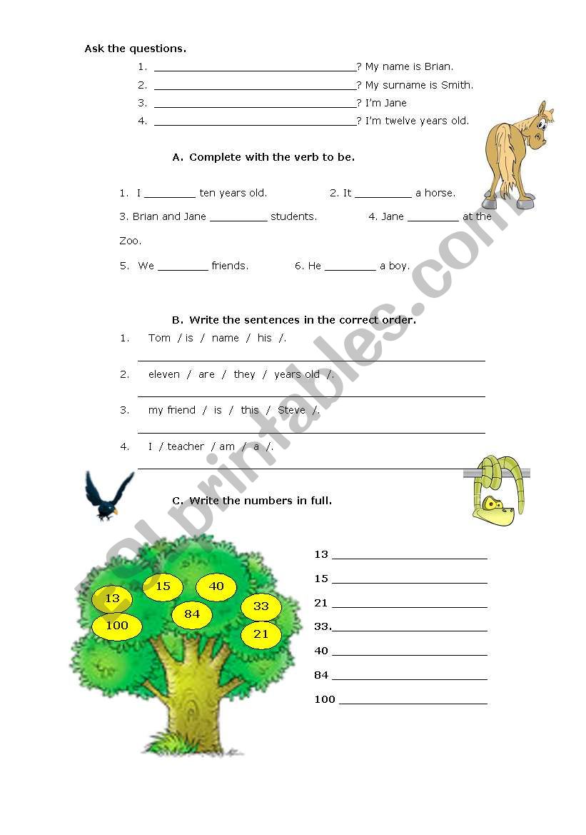 test 2nd part worksheet