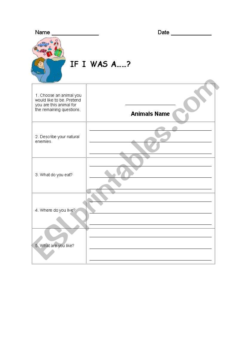If a was a... worksheet